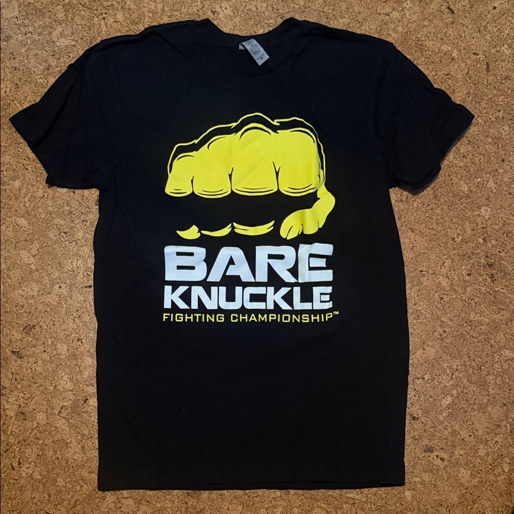 American Apparel Black Tee with Yellow Graphic